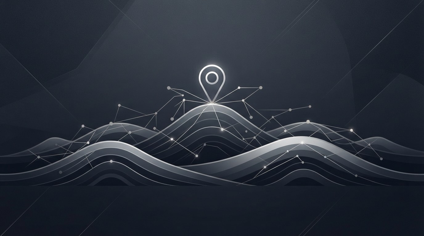 Abstract editorial illustration representing Local SEO for Menifee, CA Businesses