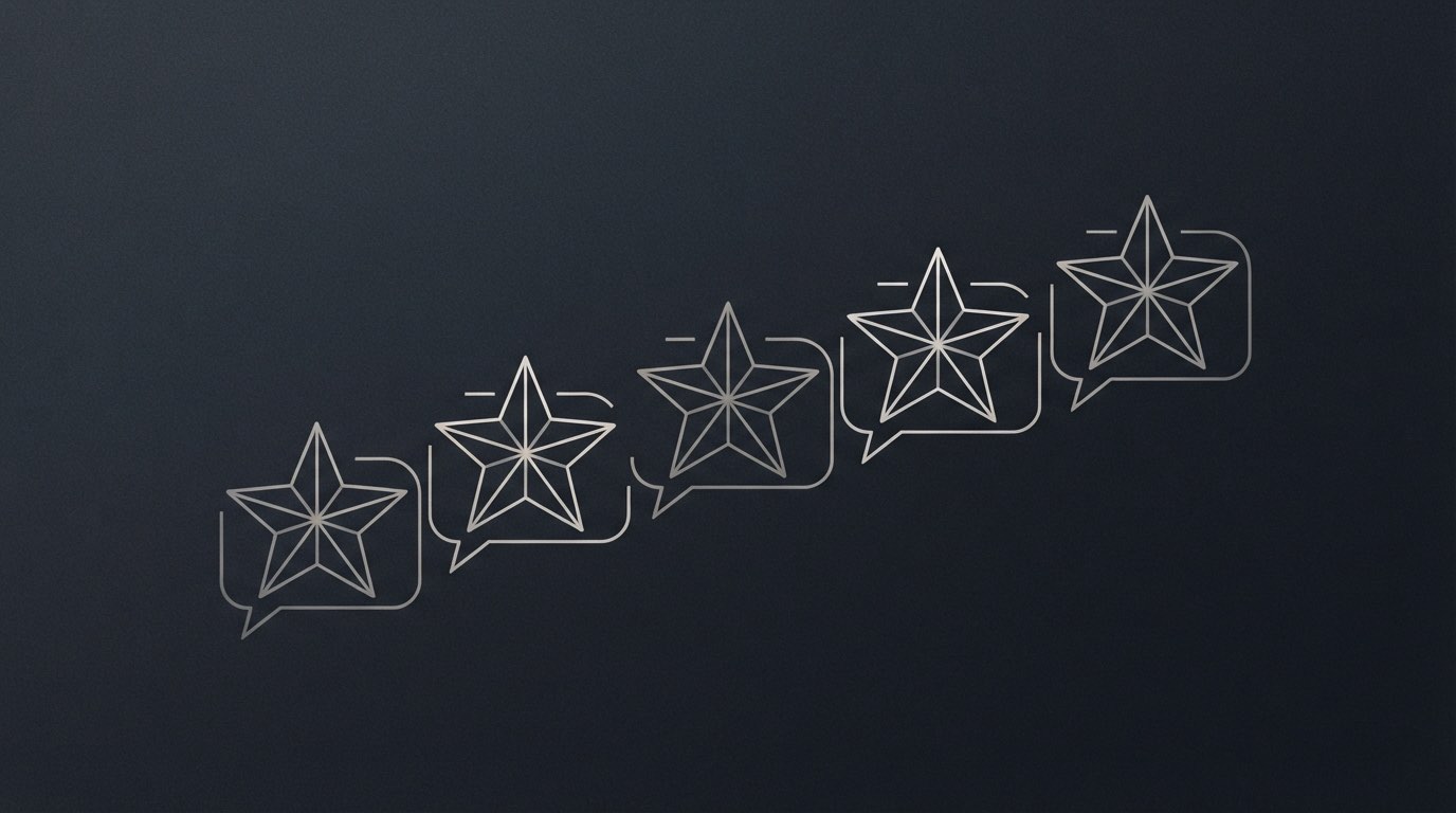 Abstract editorial illustration representing Reputation Management